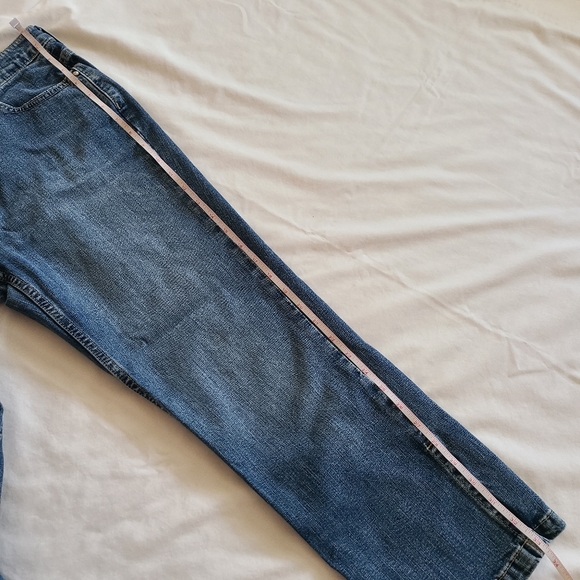 ❤️VGUC Tommy Hilfiger Medium Blue Wash y2k Slit Ankle Straight Leg Denim Jeans 8 - Picture 8 of 15